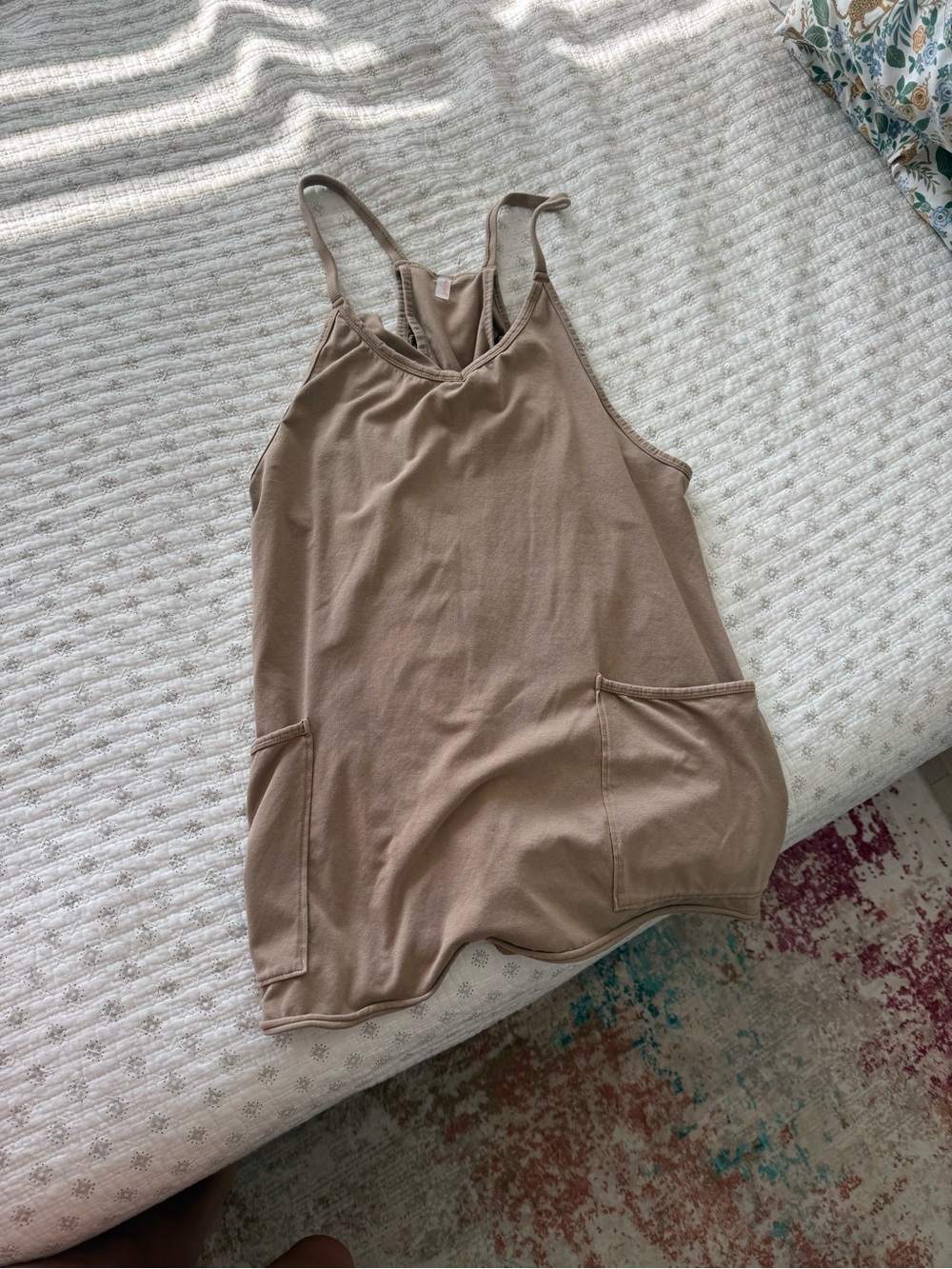 Free People Taupe Pocket Tank Top